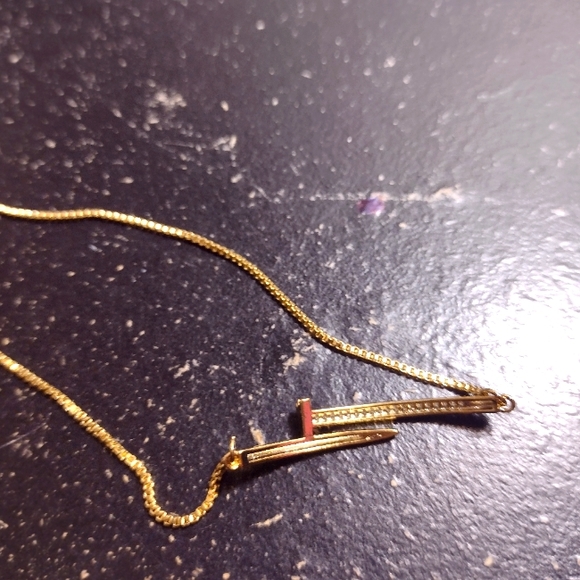 14k gold plated nail zirconium bracelet adjustable laminated gold - Picture 7 of 10